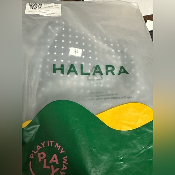 Halara Black Polka Dot Midi Skirt Size L Regular High Waist A-Line Flowy Lined - Picture 8 of 9